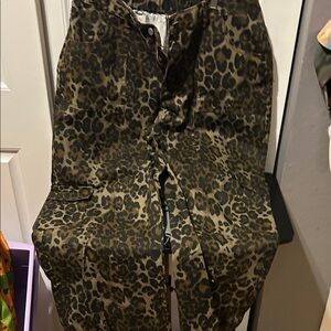 SHEIN Leopard Print Wide Leg cargo Pants